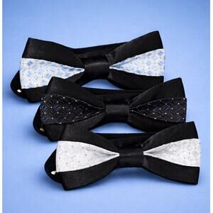 New 3 Piece Box Set Small Gentlemen's Bow Ties Made With Italian Craftsmanship